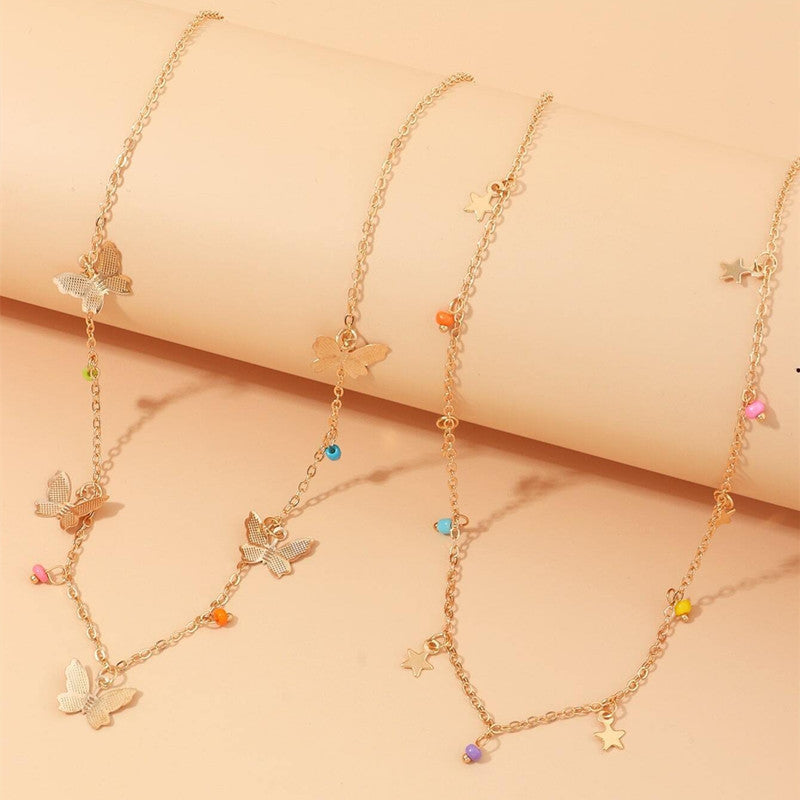 Elegant Butterfly layer Chain Necklace