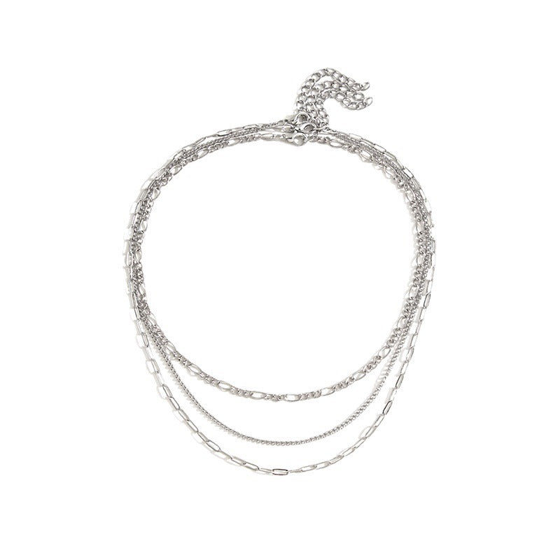 Paperclip Chain Layer Necklace for Women