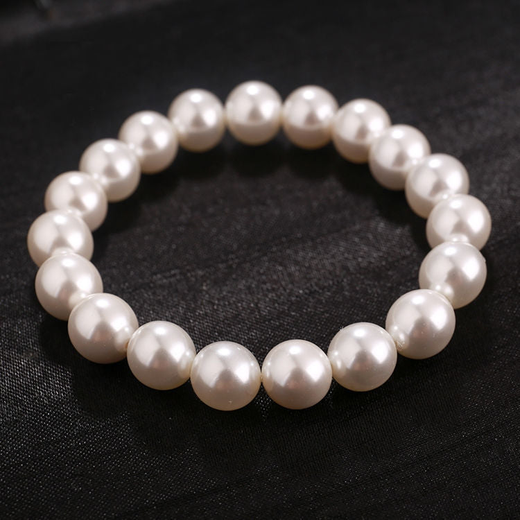 Elegant Glass Pearl Beaded Bracelet