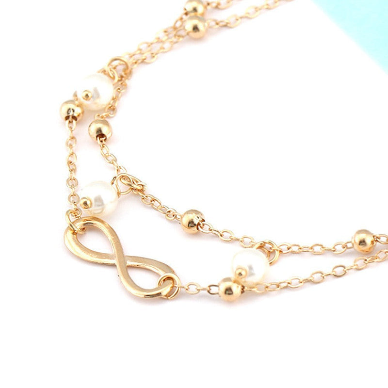 Bohemian Imitation Pearl Anklets Jewelry