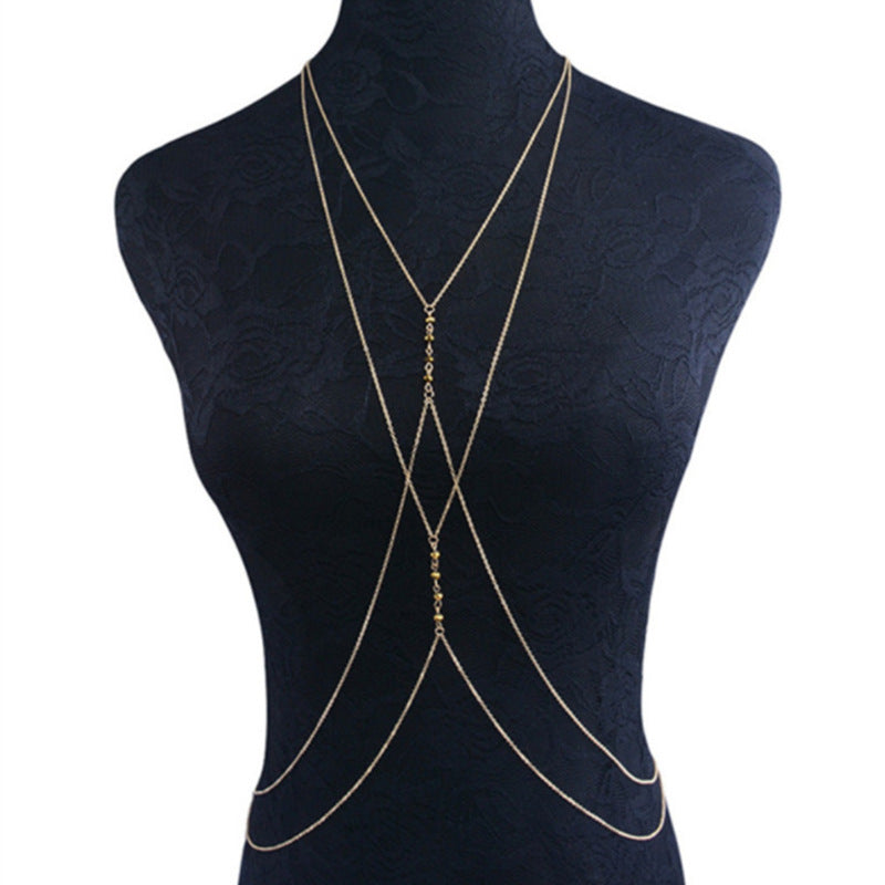 Sexy Geometric Multilayer Tassel Jewelry Body Chain