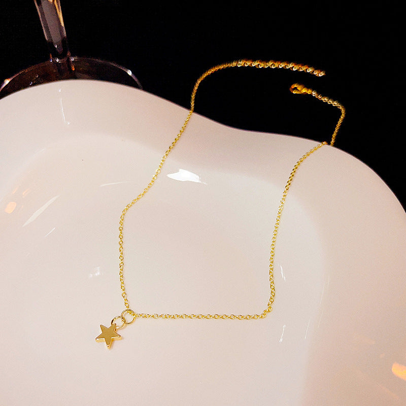 Crescent Shaped Pendant Necklace