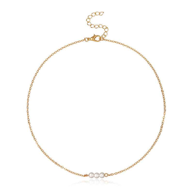 Tiny Pearl Chain Necklace