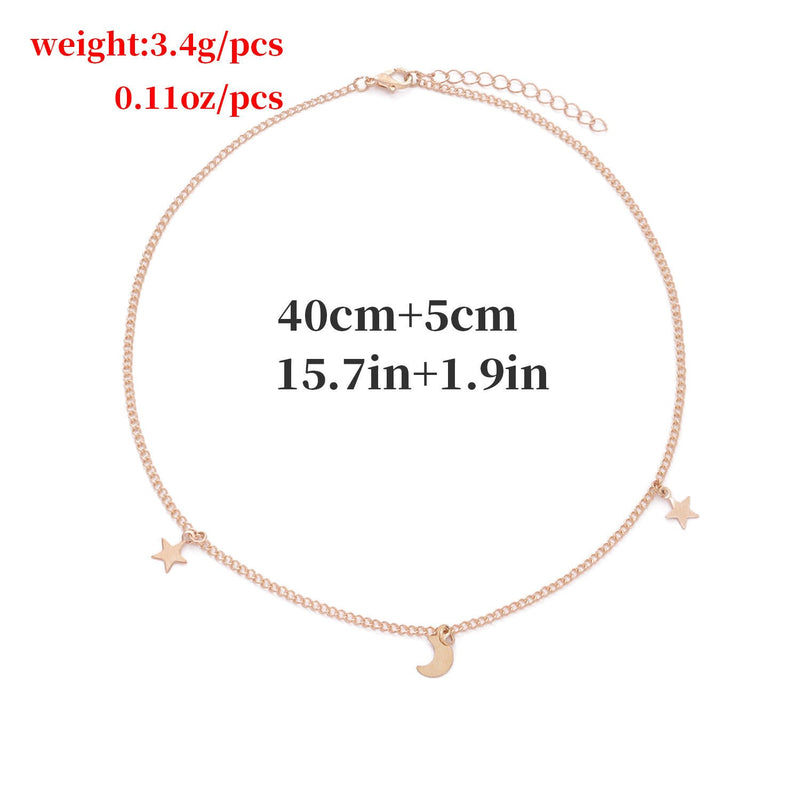 Moon Star Charms Necklace