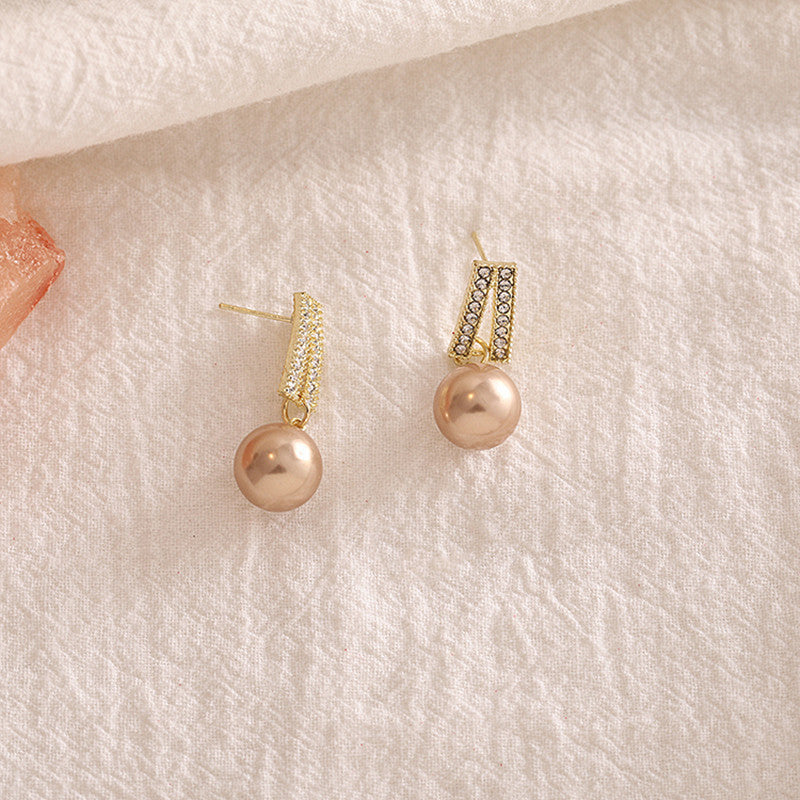 Imitate Pearl Geometric Earrings
