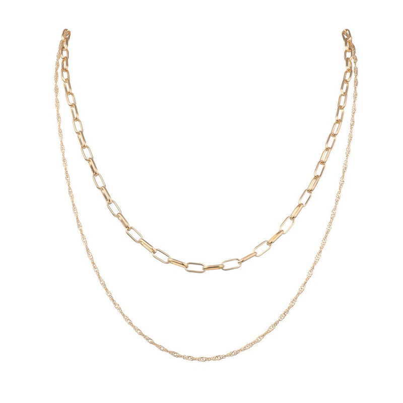 Double Layered Chain Necklace for Women