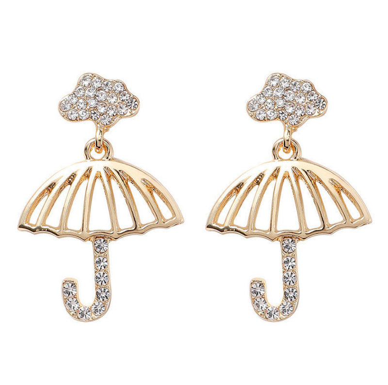 Rhinestone Umbrella Earring
