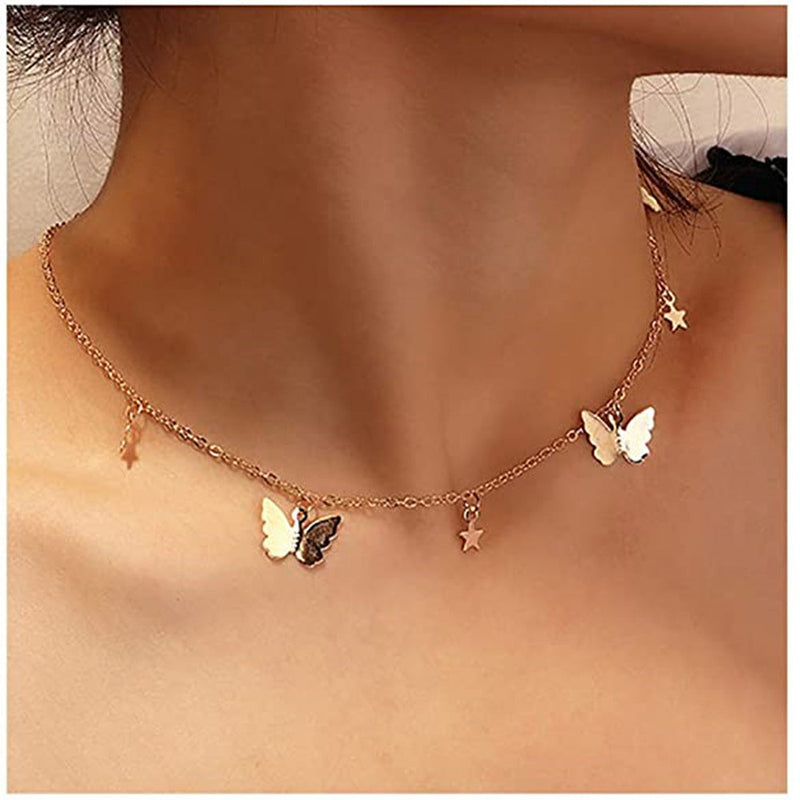 Butterfly Pendant Necklace for Women