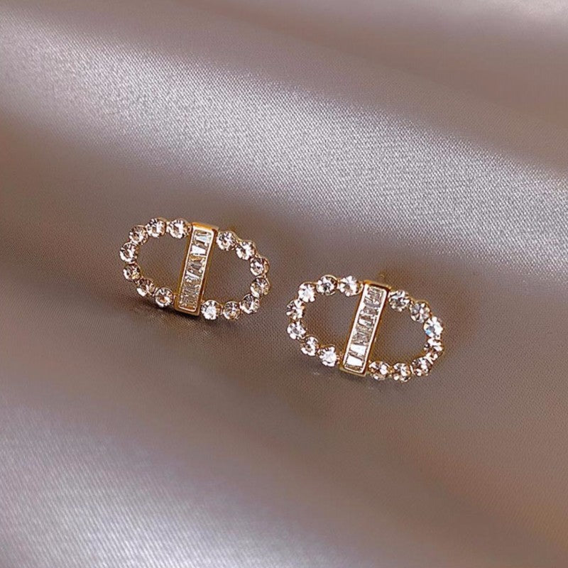 Double Round Stud Earrings for Women