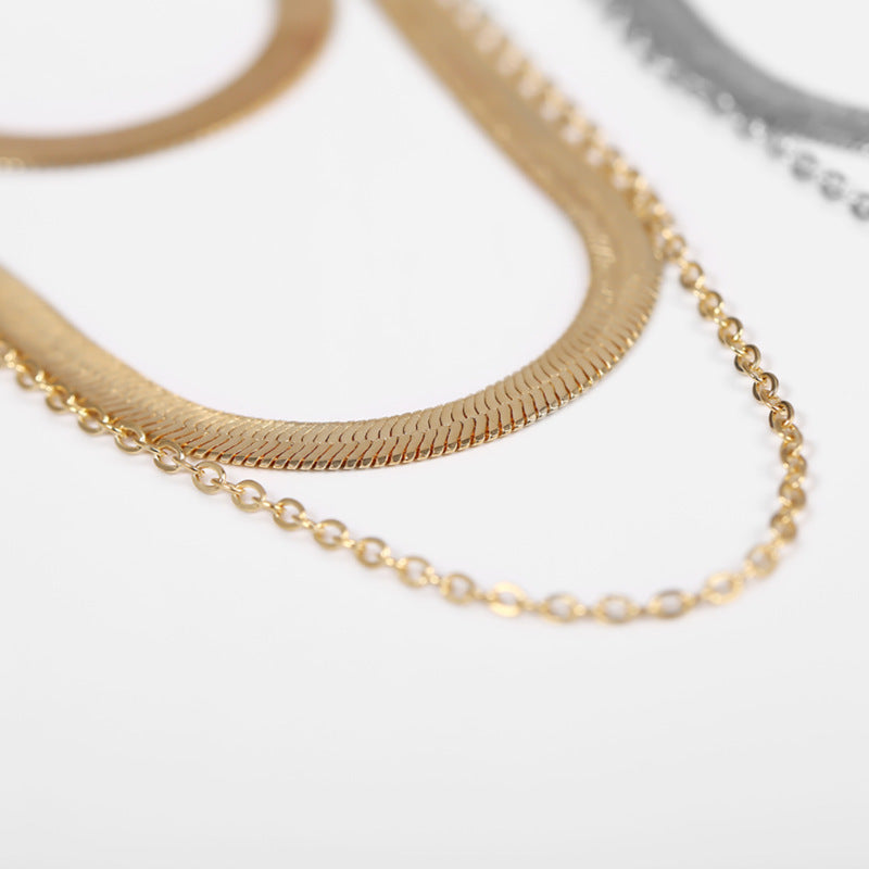 Multi Layer Dainty Chain Choker Necklace