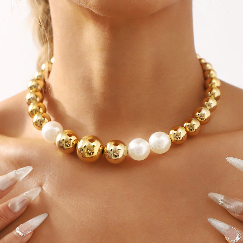 Punk Large Beaded Short Necklaces