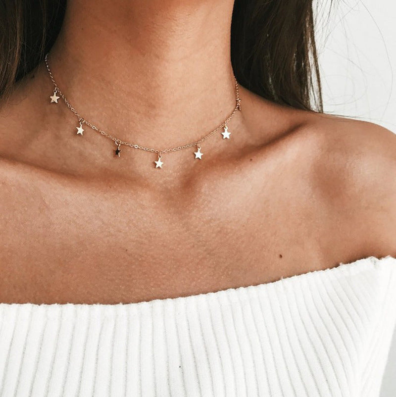 Boho Women Star Choker Necklace