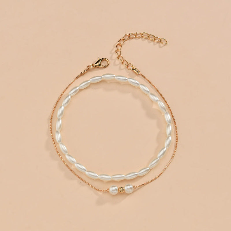 Layer Pearl Chain foot Jewelry
