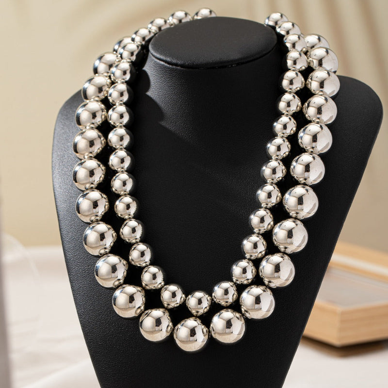 Exaggerated Big Ball Choker Necklace Women