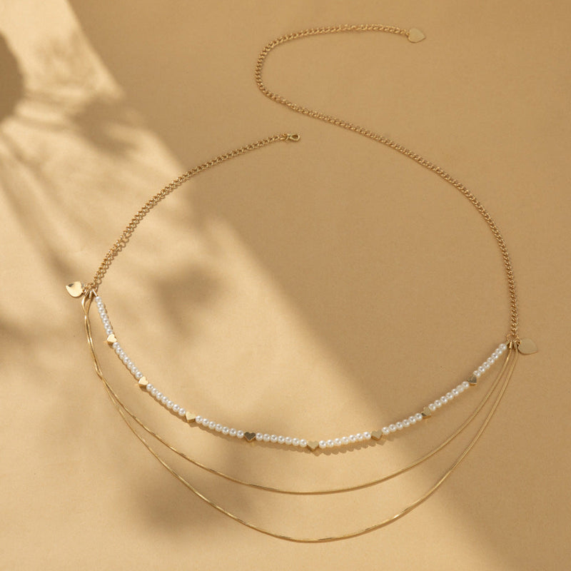 Retro Sexy Double Layer Geometric Disc Metal Chain Waist Chain