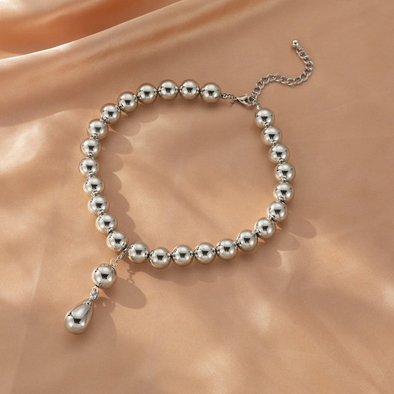 Punk Metallic Beaded Chunky Necklace