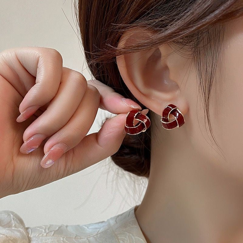 Women Hollow Out Triangle Earrings