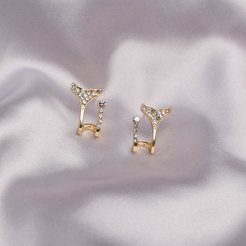 Rhinestone Mermaid Tail Earring