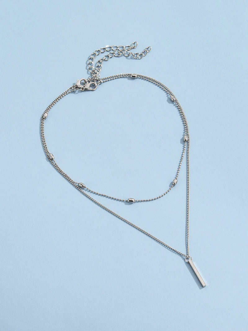 Multi Layered Related Clavicle Chain Necklace