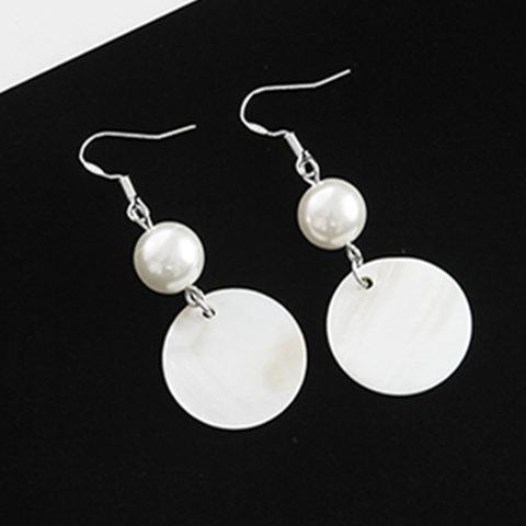 Natural White Shell Dangle Earrings