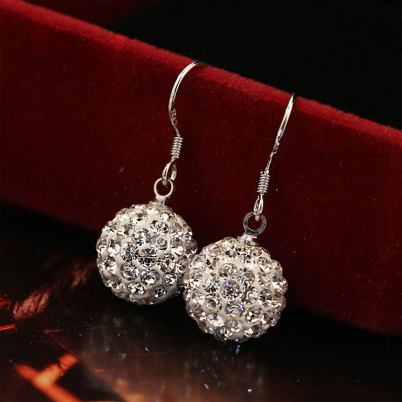 Dangle Crystal Rhinestone Ball Earring