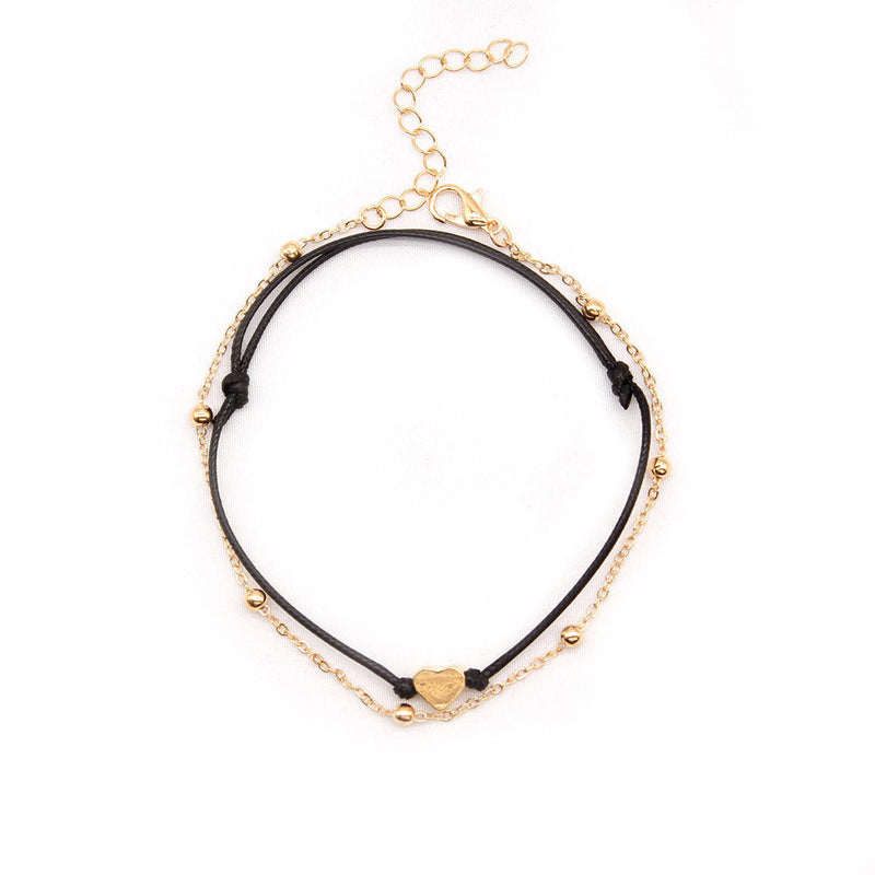 Handmade Lovely Heart Charm foot Bracelet