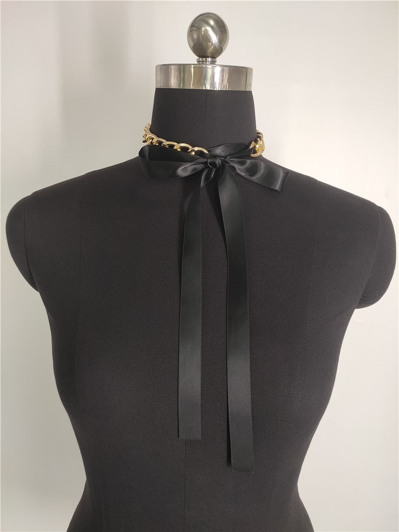 Rope Long Chain Necklace Rock Girl Choker