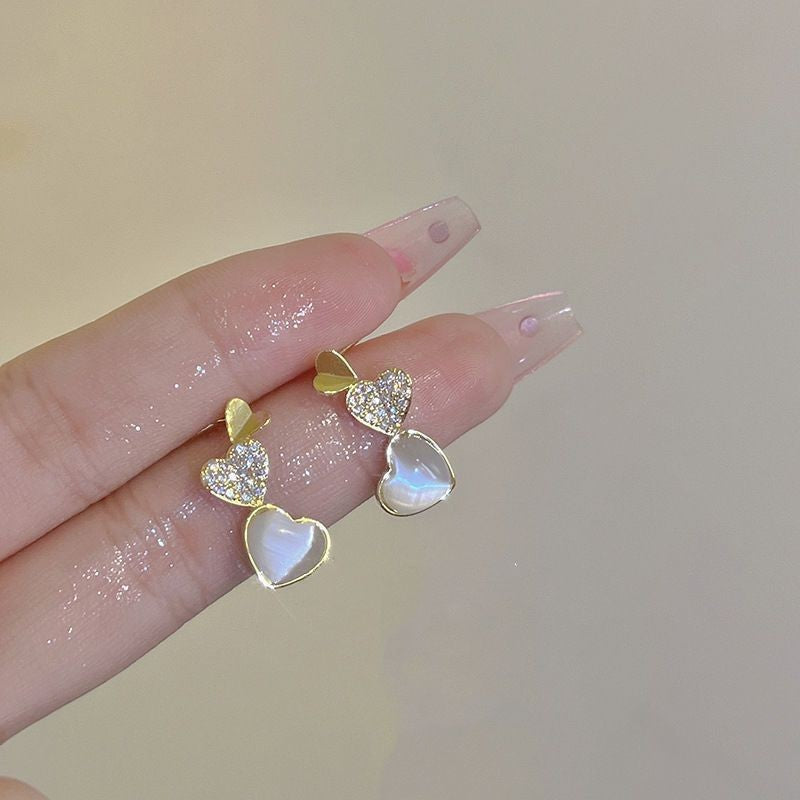 Crystal Love Pendant Earrings