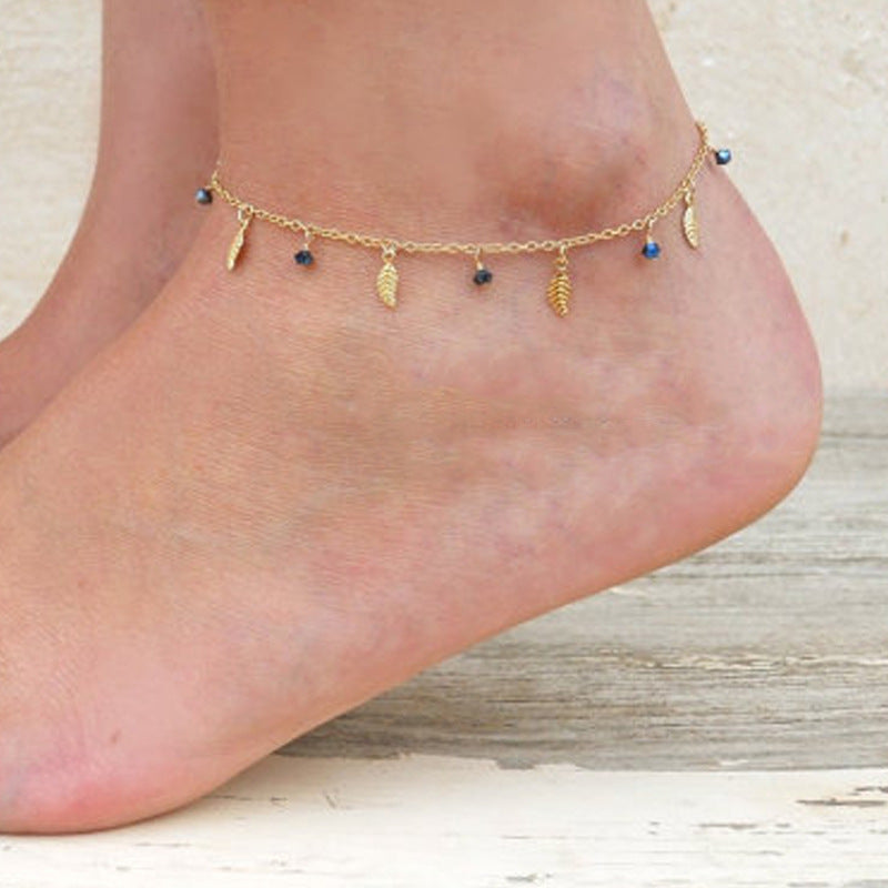 Leaves Charm Anklet Jewelry