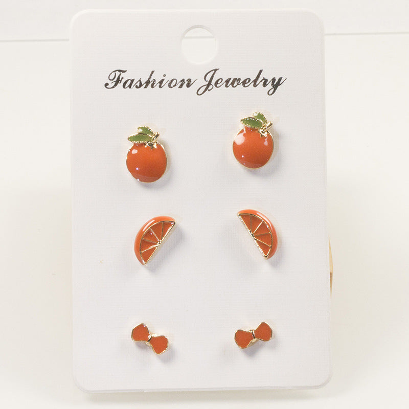 Fruit Orange Earring Set