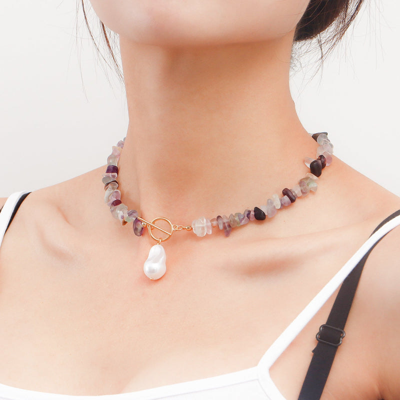 Natural Irregular Stone Necklace for Women
