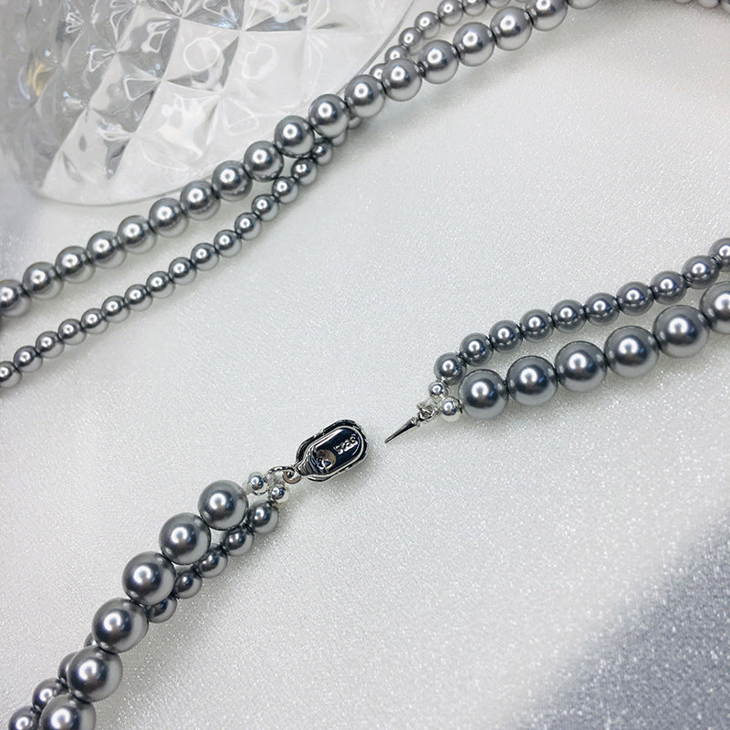 Layered Imitation Pearl Beaded Necklaces