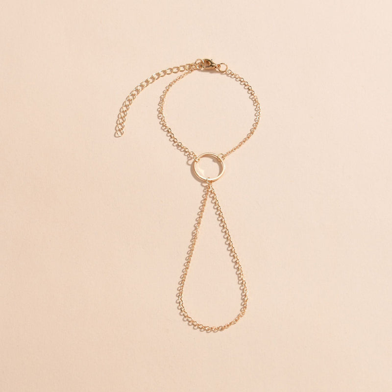 Round Classic Circle Cutout Chain Bracelet