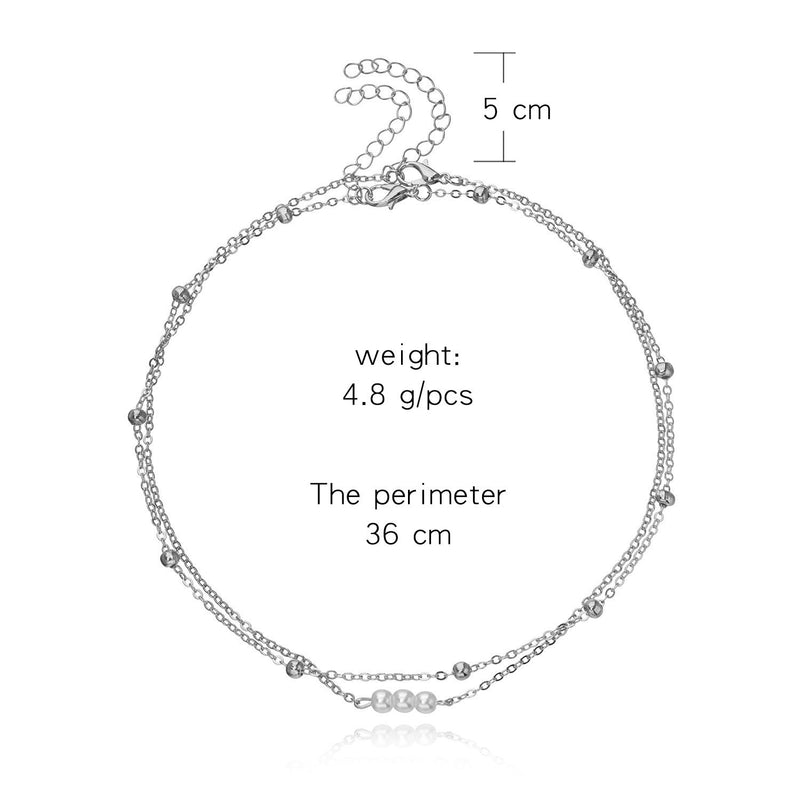 Double Layered Pearl Bead Necklace Jewelry