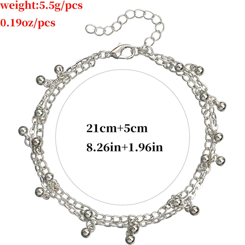 Ball Bead Chain Foot Bracelet