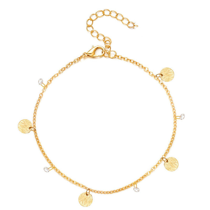 Small Round Disc Anklets Bracelet