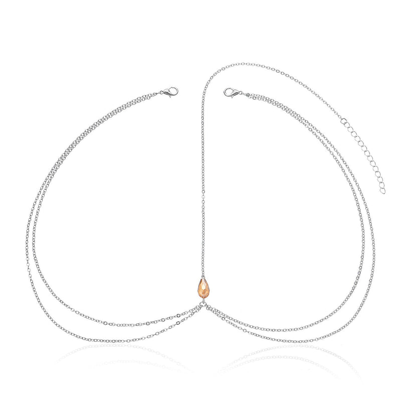 Bohemian Crystal Fashion Bridal Hair Chain Jewelry