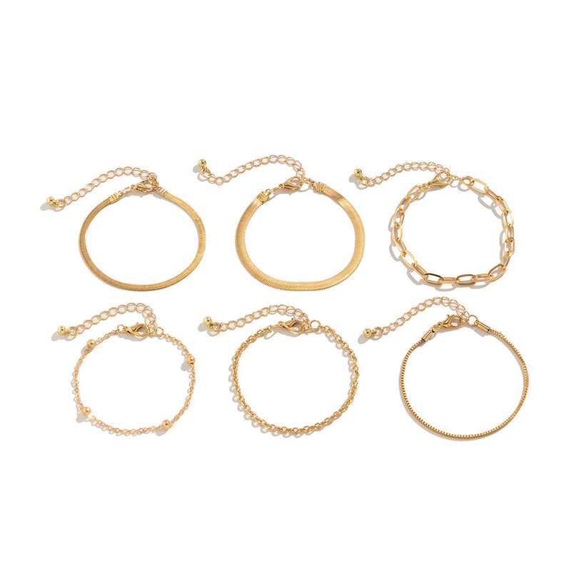 Paperclip Rope Box Chain Bracelet Set