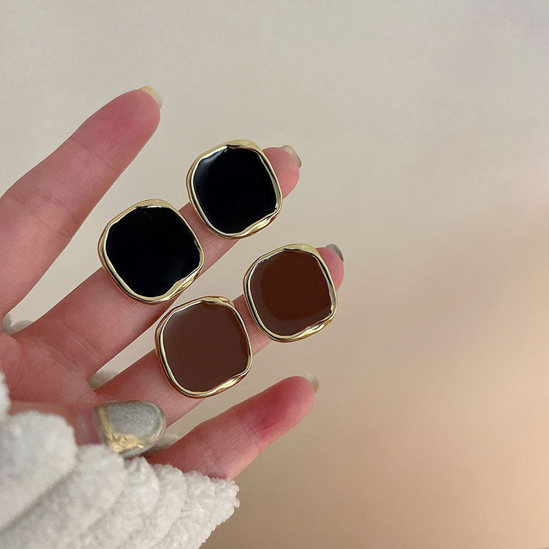 Retro Irregular square Earrings
