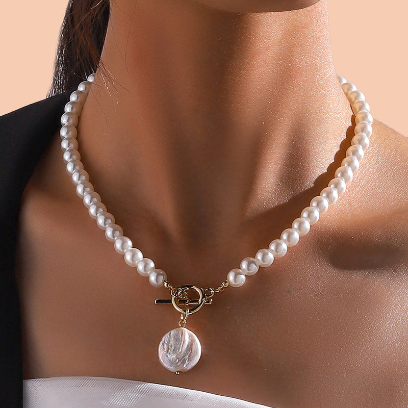 Retro Fashion Imitation Pearl Necklace for Women