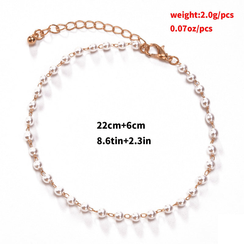 Pearl Beads Foot Bracelet