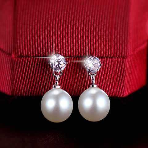 Pearl Hook Earrings Women