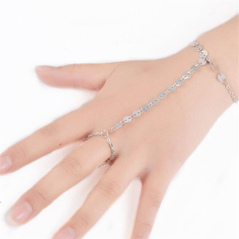 DIsc Chain Ring Hand Chains Bracelet