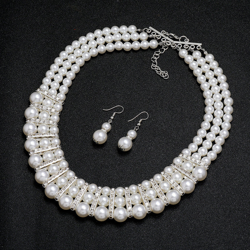 Multi-Layered Imitation Pearl Jewelry Set