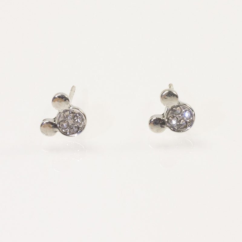 Rhinestone Bear Earring