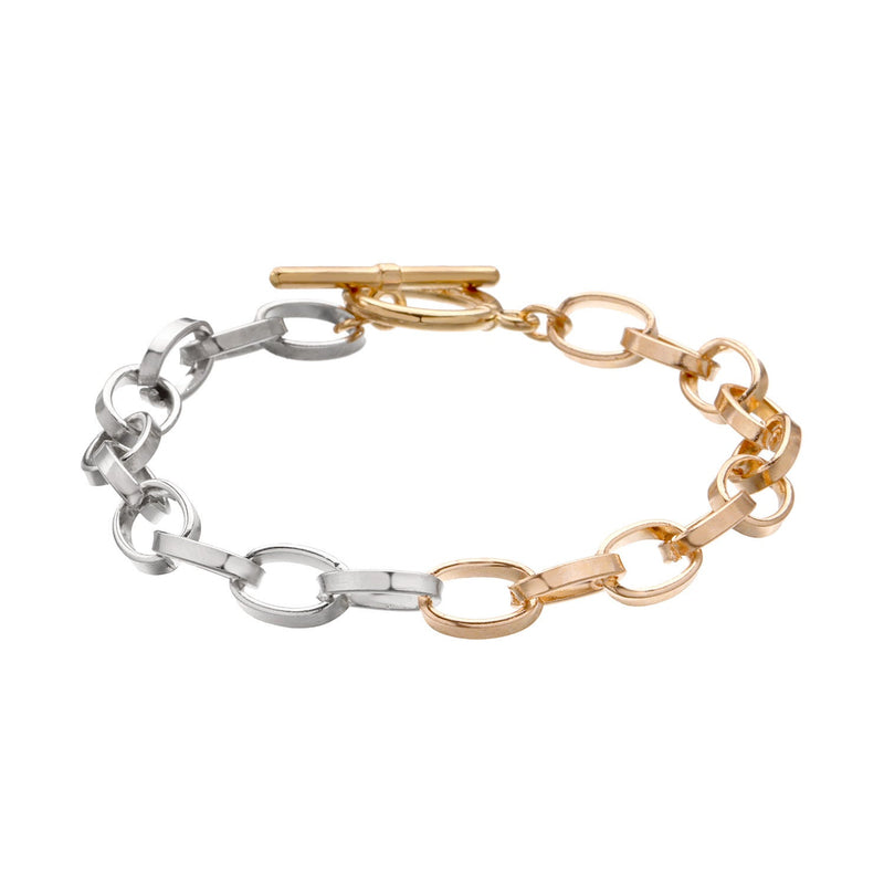 Two Tone OT Clasp Bracelet