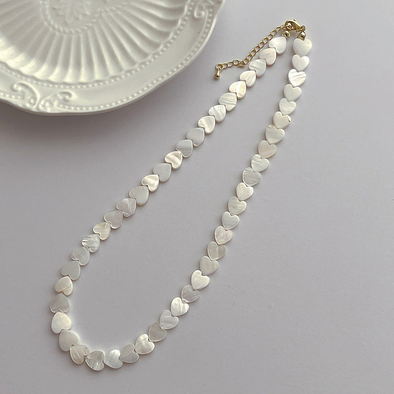 Natural Shell Love Heart Necklace