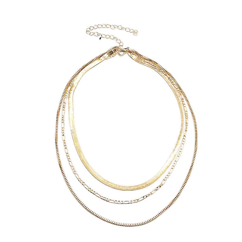 Versatile Cuban Multilayer Figaro Chain Necklace
