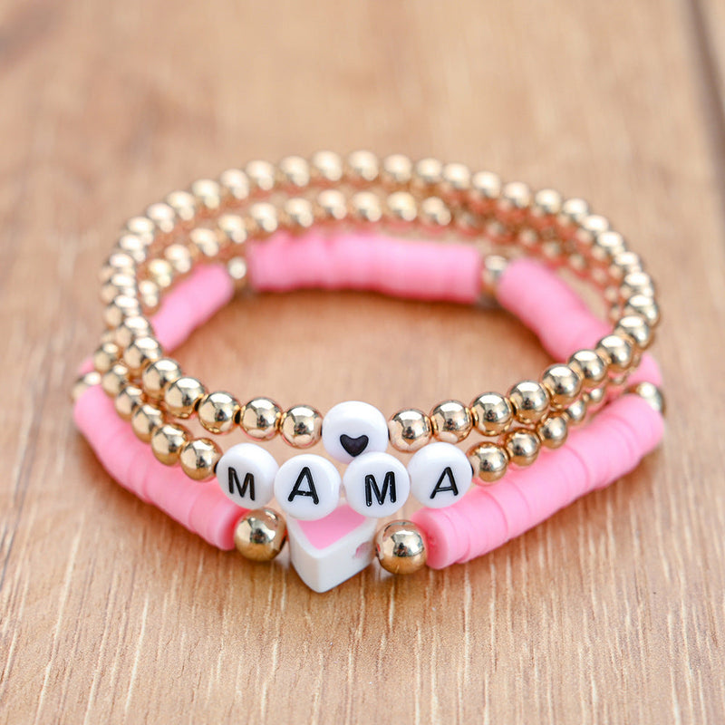 Bohemian Beaded Stretch Bracelets Colors Clay Beads