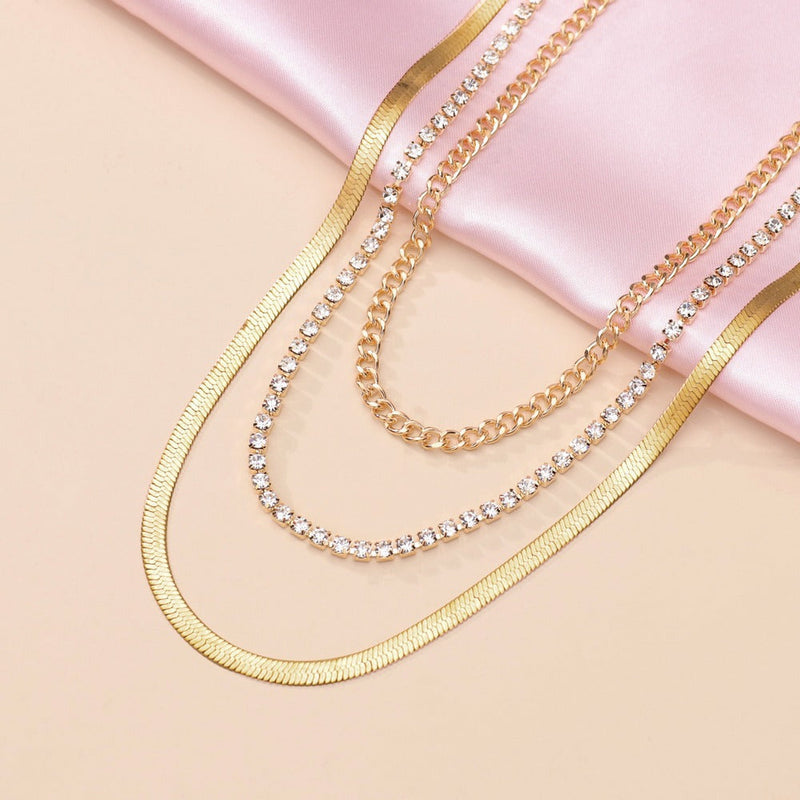 Multi-layer Layers Women Snake Chain Necklace